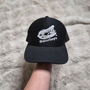 Gatorboys Hat Snapback Baseball Cap Black White Alligator Embroidery Richardson